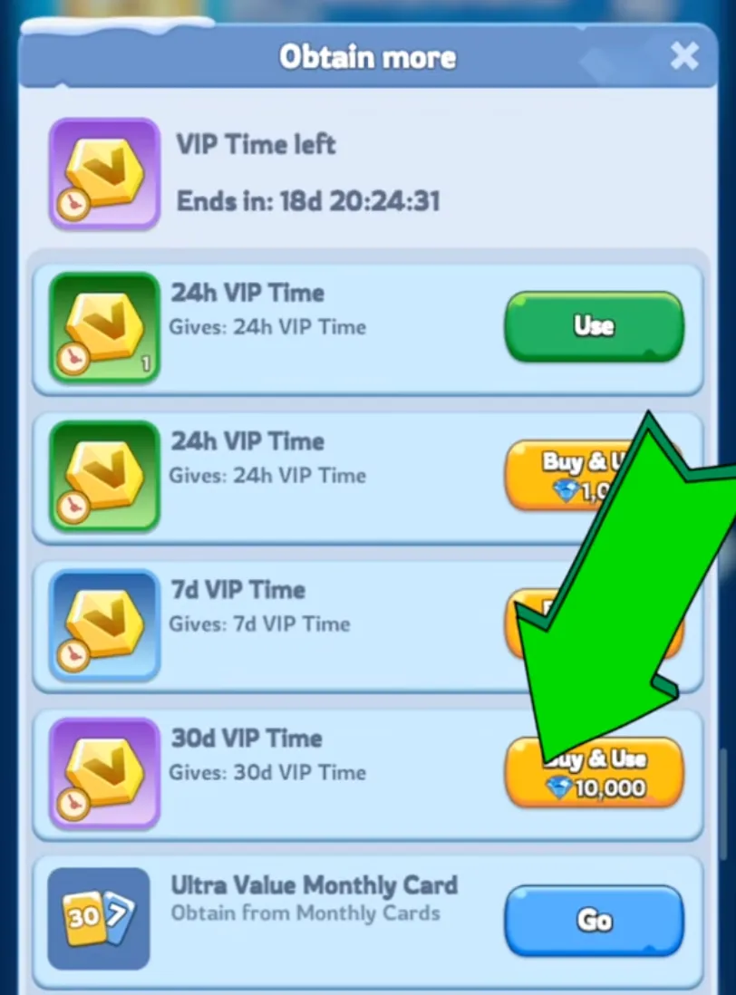 Whiteout Survival 30 day VIP status activation with gems