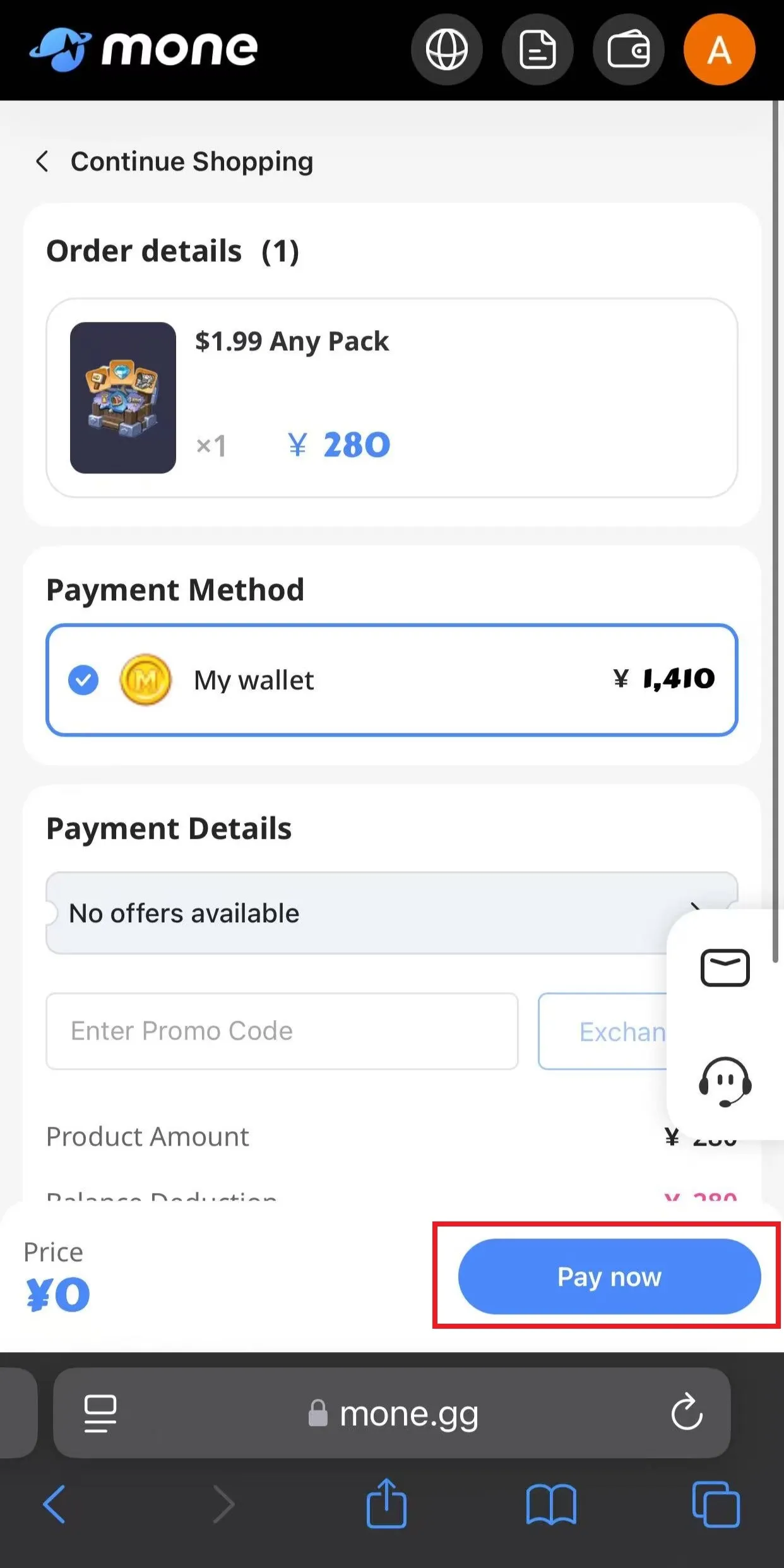 Choose a payment method for Kingshot top up