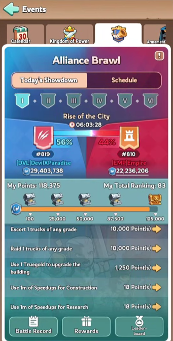 Take Advantage of Alliance Brawl and Daily Activities