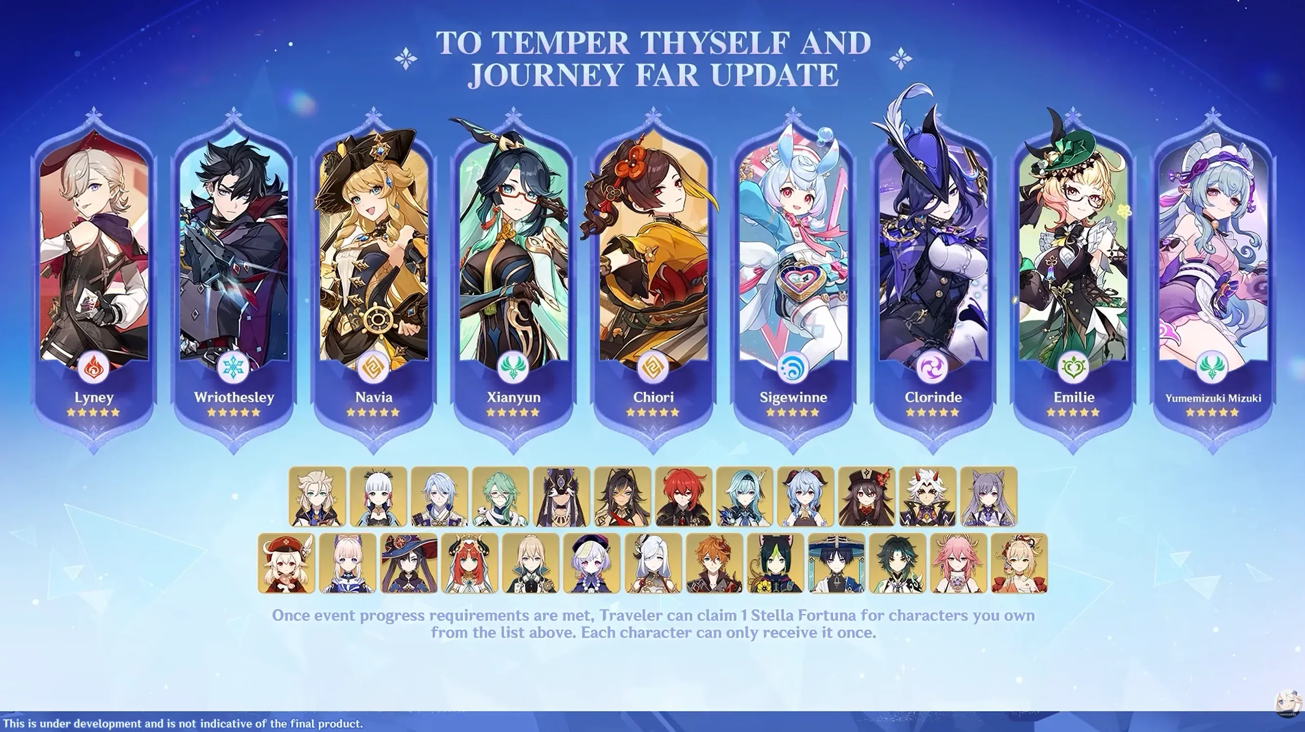oster Update: Nine Fontaine Characters Join the Fray