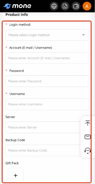 Enter Kingshot account information, part 1