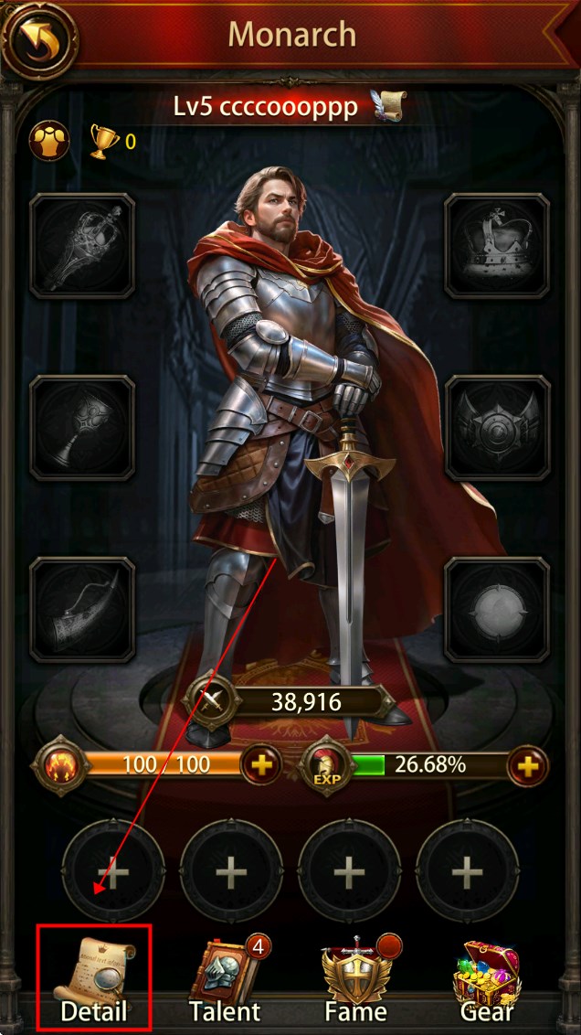 Переход в настройки Rise of Kingdoms