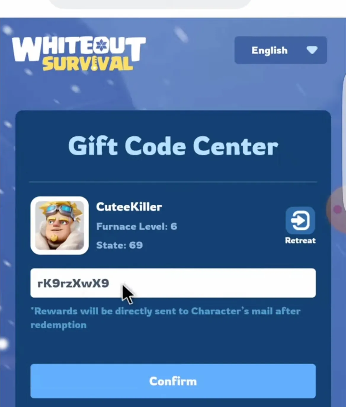 Enter Gift Code