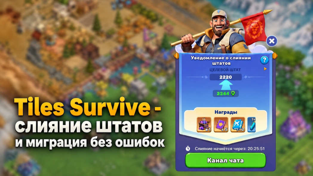 Tiles Survive - слияние штатов и миграция без ошибок