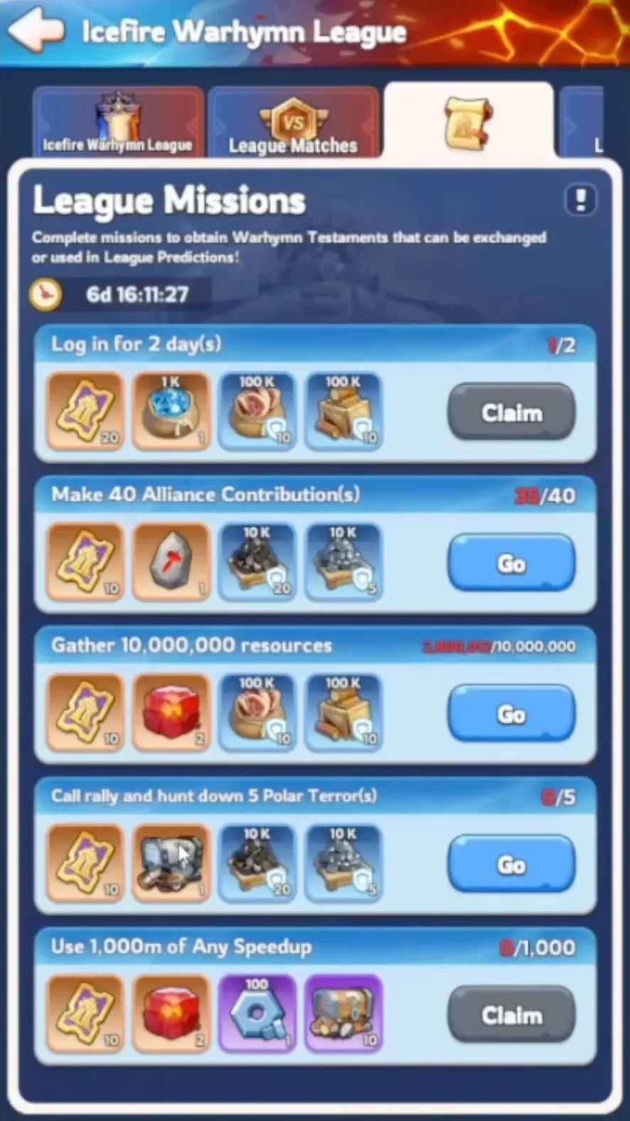 Easy League Missions