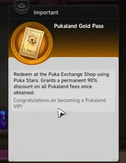 Pukaland Gold Pass