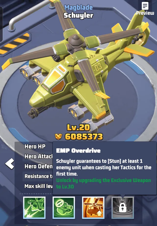 Schuyler's Exclusive Weapon: Buff Removal and Stun