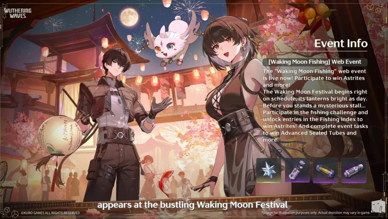 WuWa 3.7 Lollo Logistics and Waking Moon Fishing events