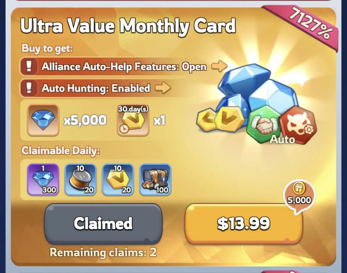 Monthly Cards WOS