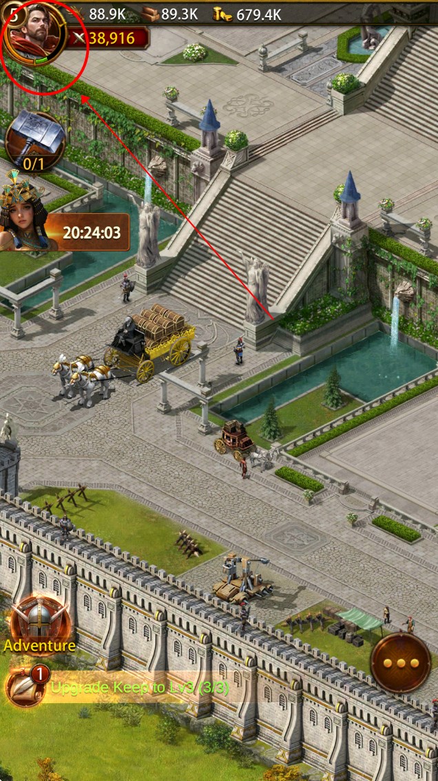 Как открыть профиль игрока в Rise of Kingdoms