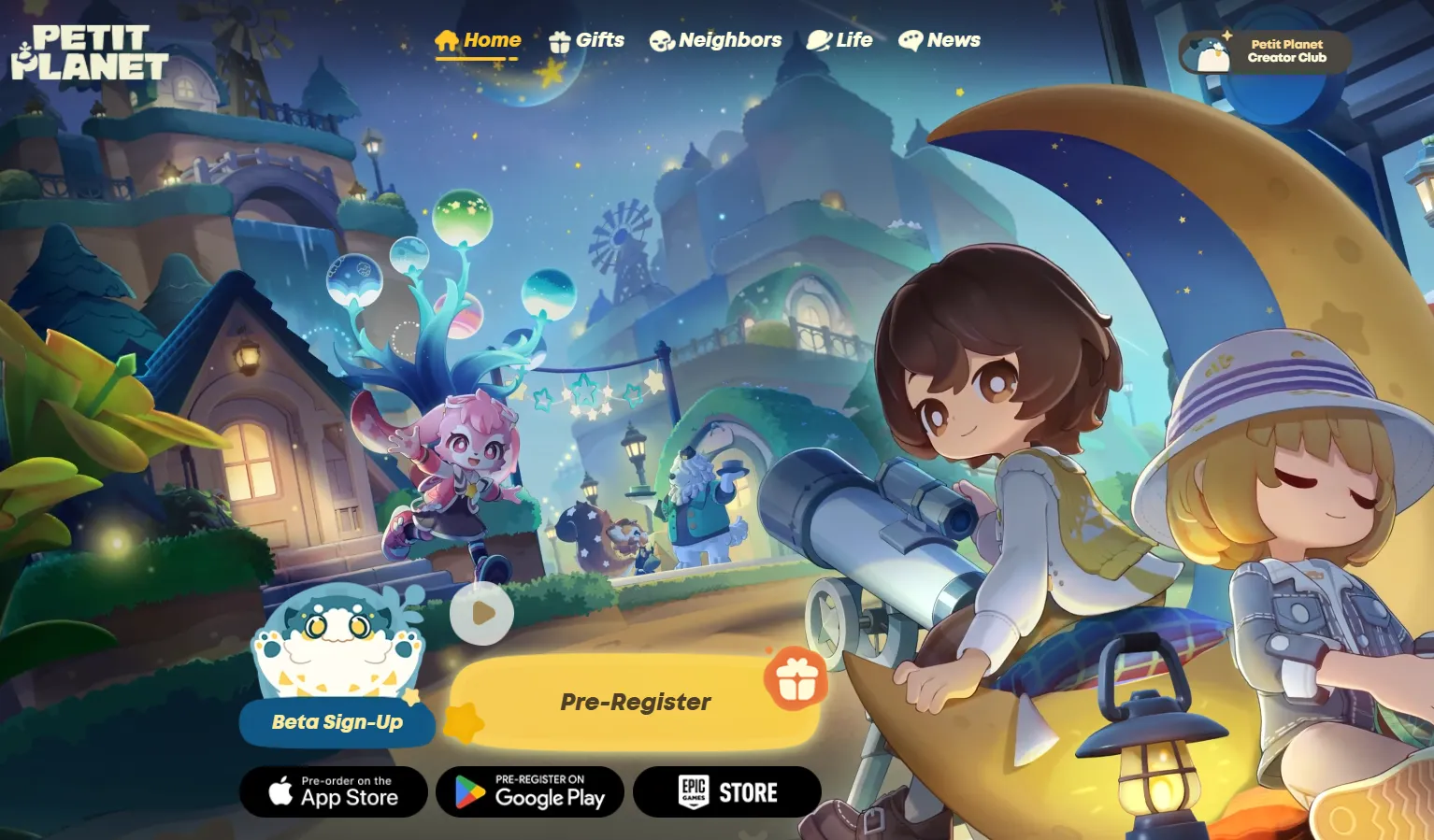 Petit Planet final beta sign-up guide