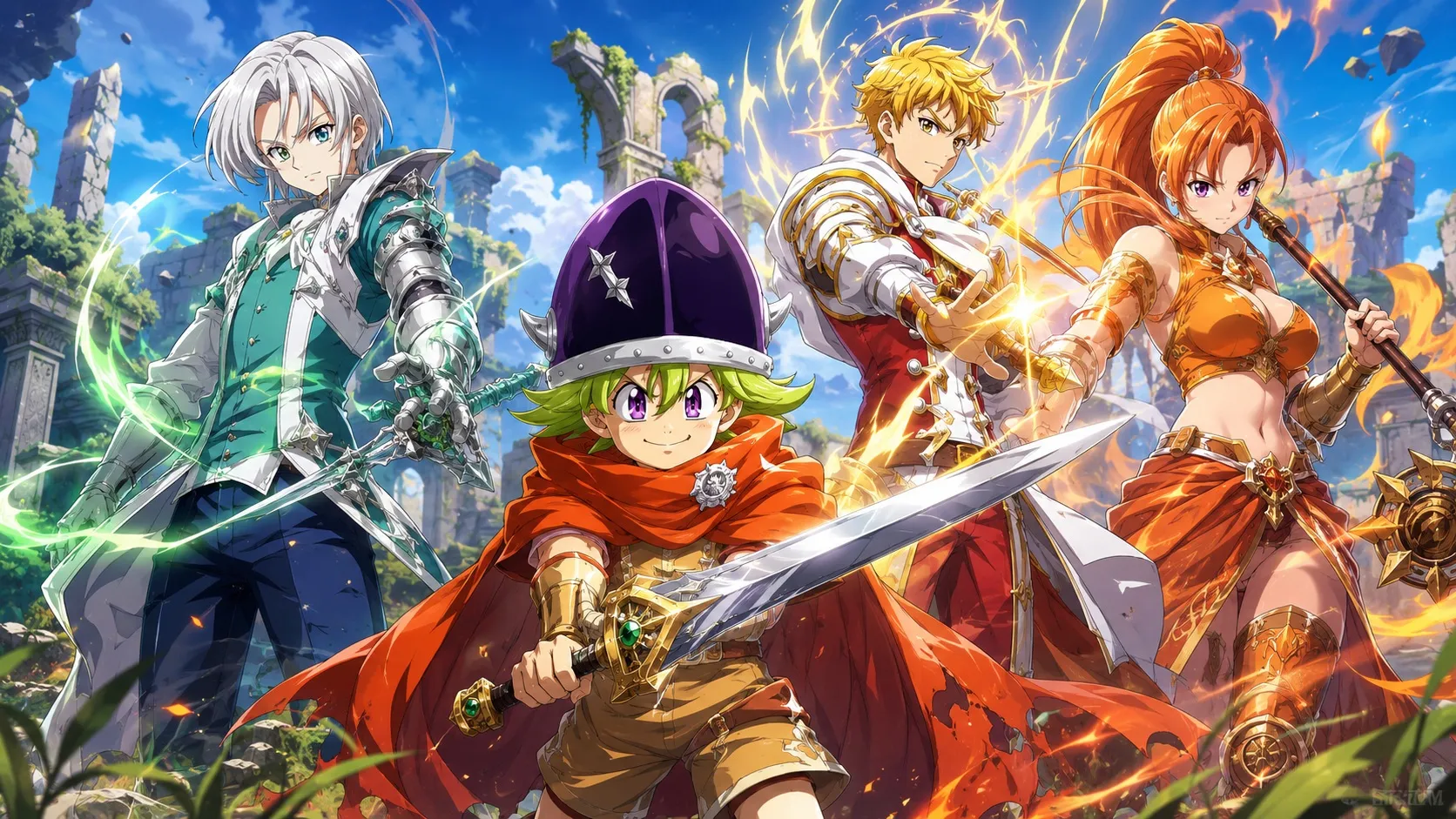 Герои Four Knights of the Apocalypse как возможная основа будущих баннеров 7DS.