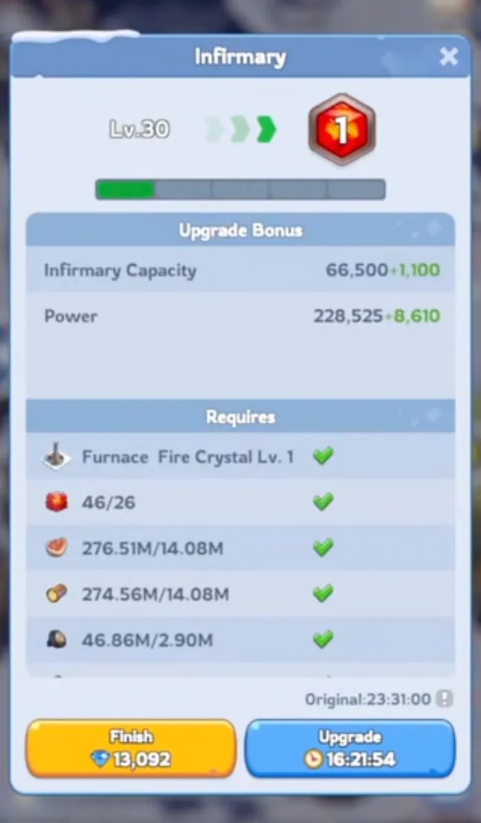 FC Building Upgrade Priority