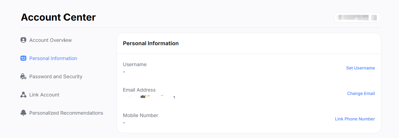 Link email address in HoYoverse Account Center