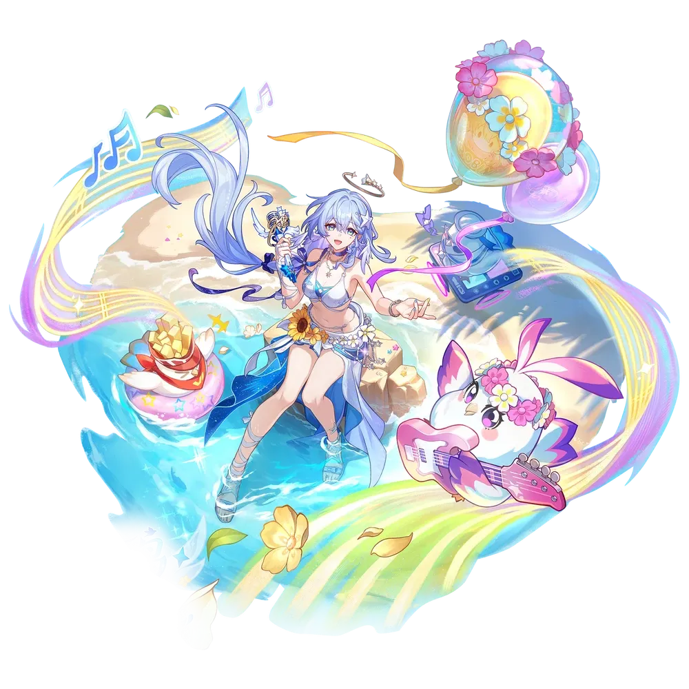 Honkai: Star Rail character in a summer fantasy scene.